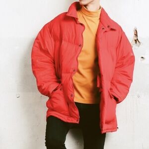 Vintage Swan Brand Down Full Zip Hooded Puffer Jacket